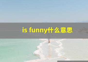 is funny什么意思